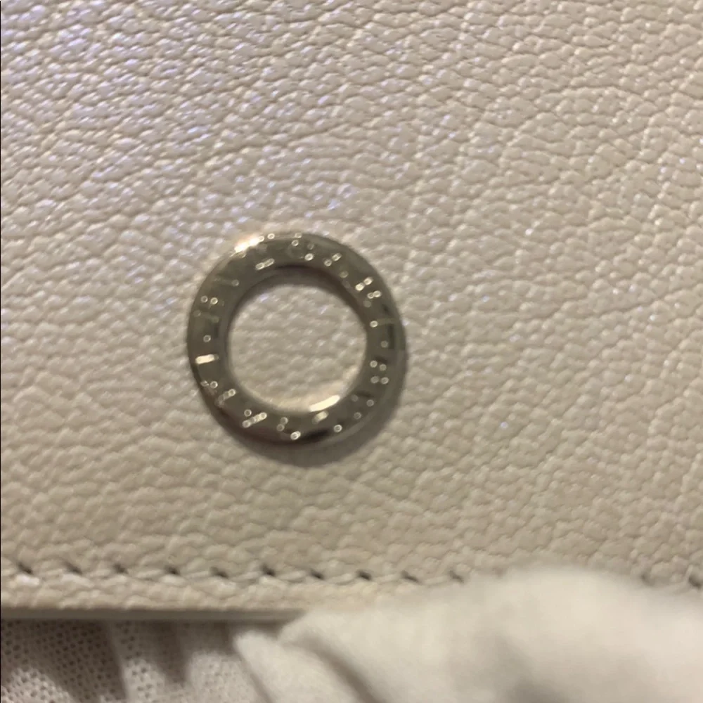 Bulgari Bvlgari White Key Card Holder Sleek Design Iridescent in Light